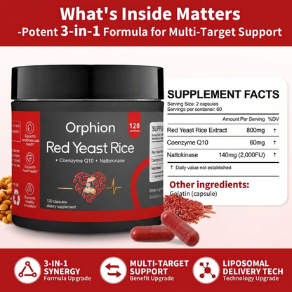 Orphion Red Yeast Rice with CoQ10 and Nattokinase